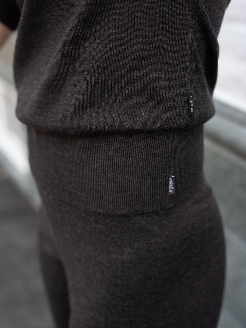 Ella&il Mubi Merino Pants Dark Brown