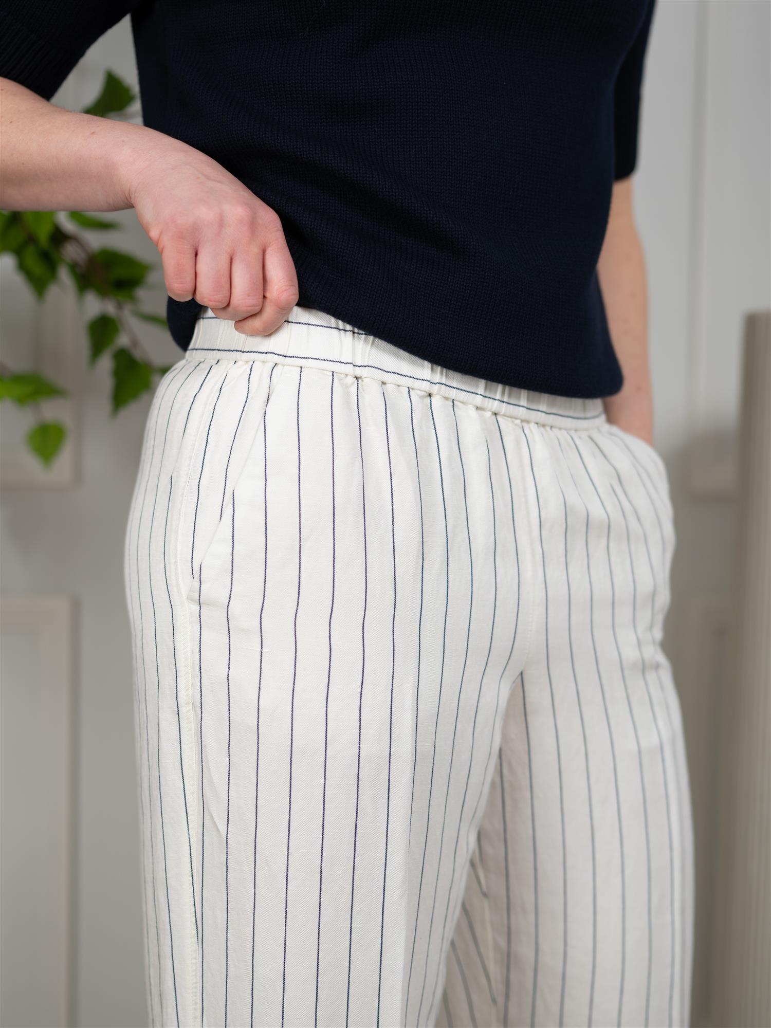 Gant Striped Linen Blend Pull On Pants