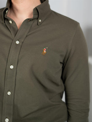 Polo Ls Heidi-Skinny-Long Sleeve-Knit Green