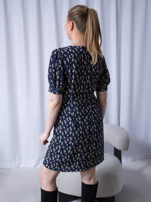 Camilla Pihl Allegra Dress Navy Hortensia