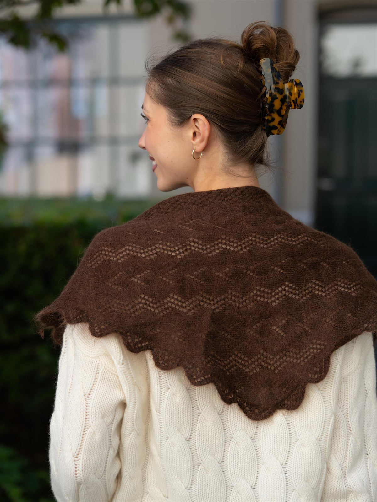 Opany Triangle Scarf Hot Fudge Brown
