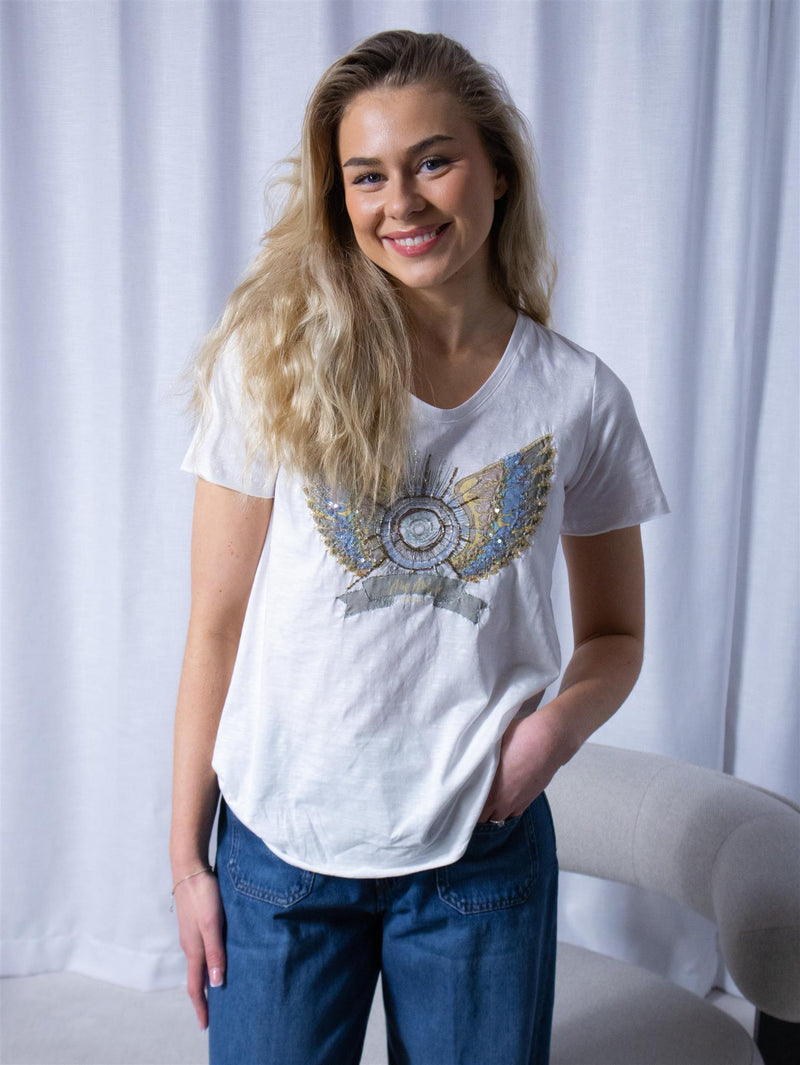 Mos Mosh Gethi Deco Tee White