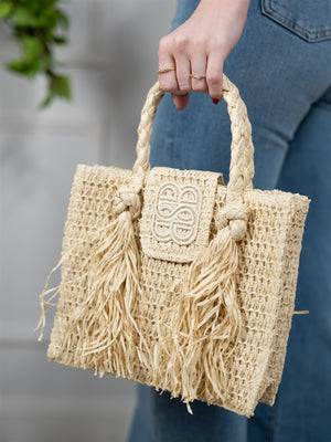 Ella&il Sigrid Straw Bag Beige