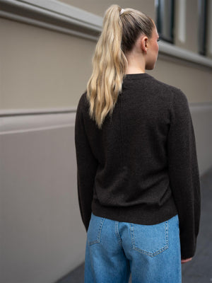 Christian Aks Diana Wool Cash Cardigan Espresso