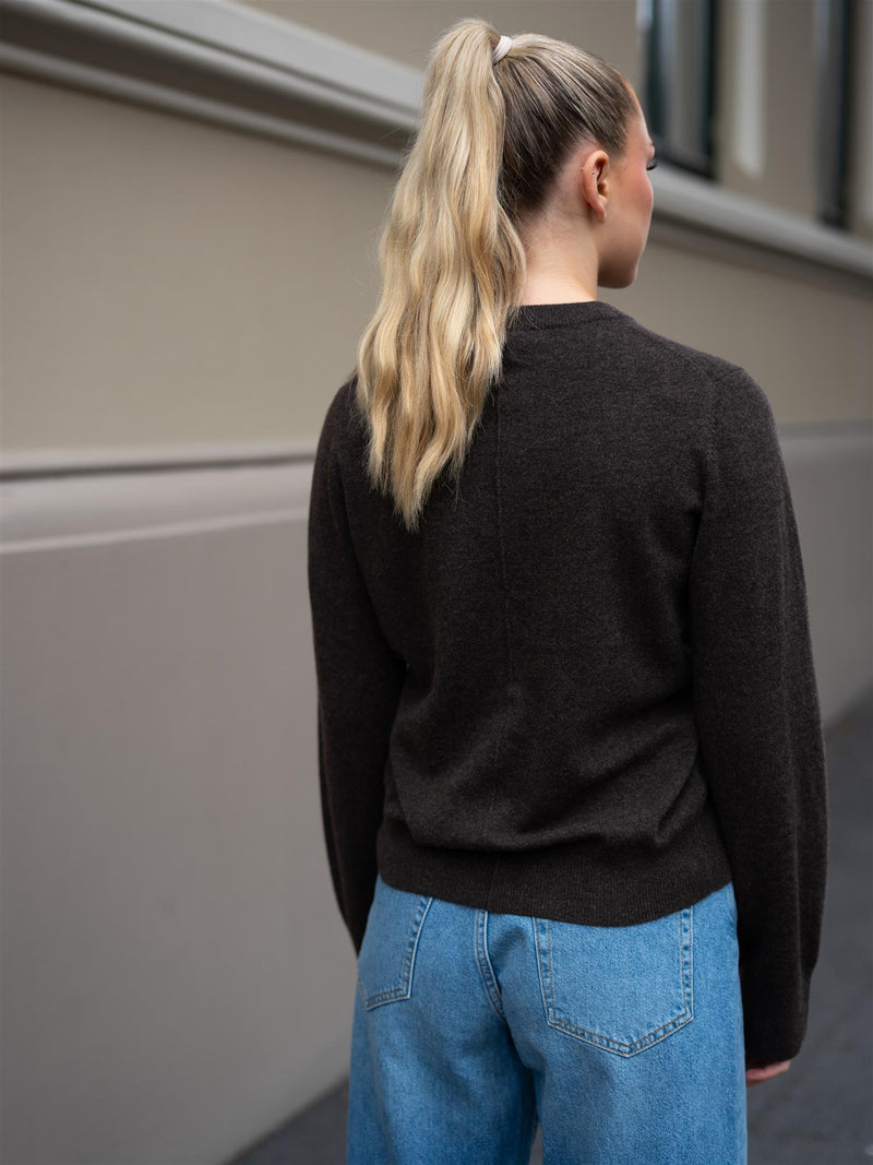 Christian Aks Diana Wool Cash Cardigan Espresso
