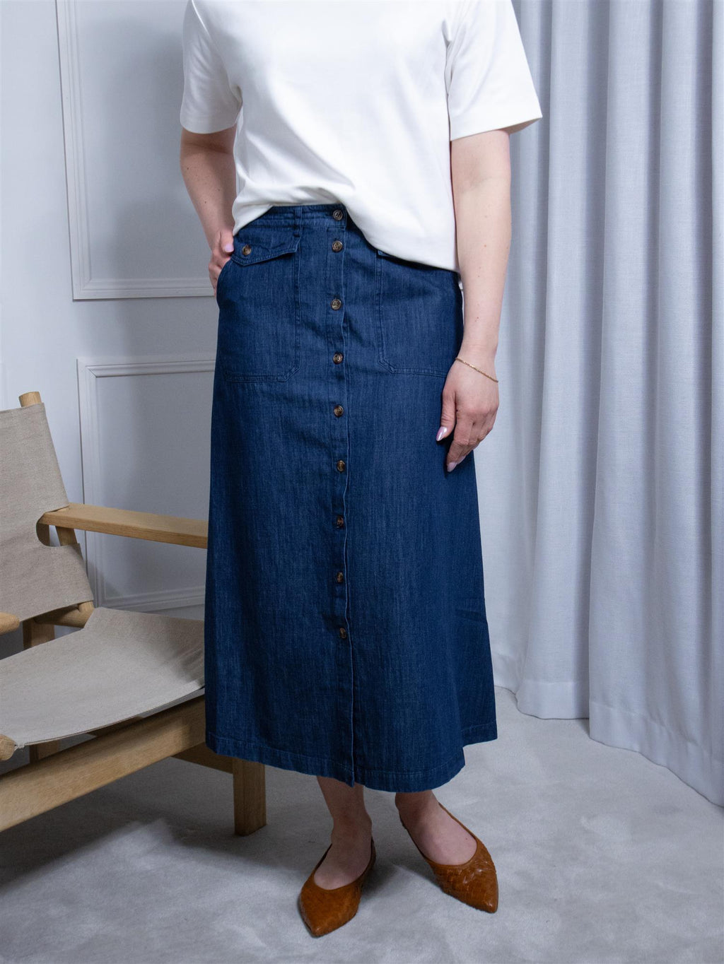 Stenströms Heidi Skirt Cargo Dark Indigo