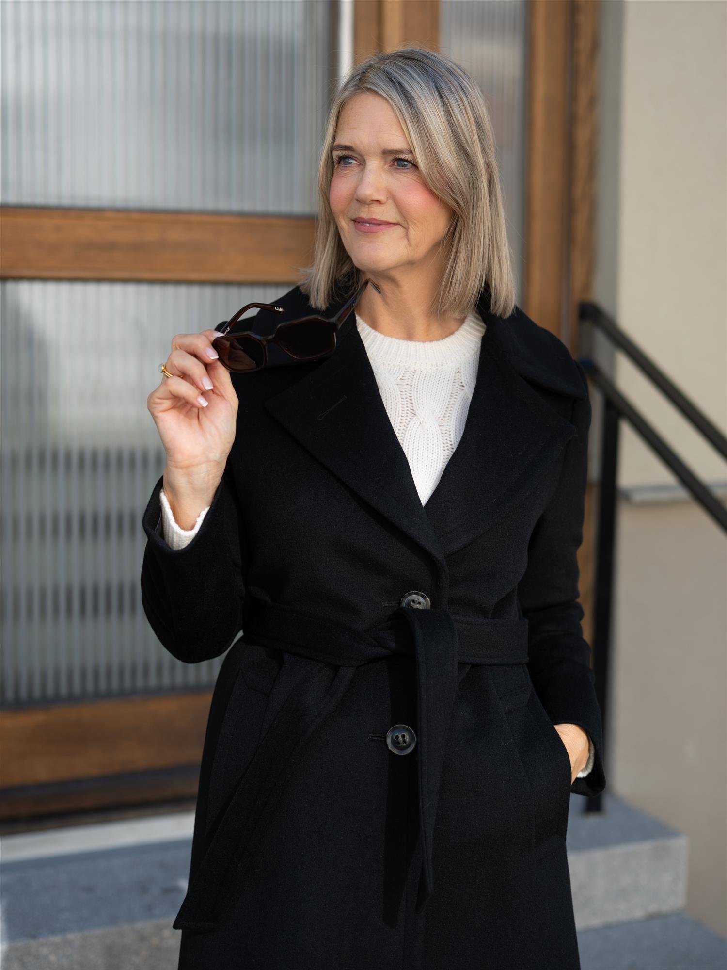 Cashmere Coat Clareta Long Black