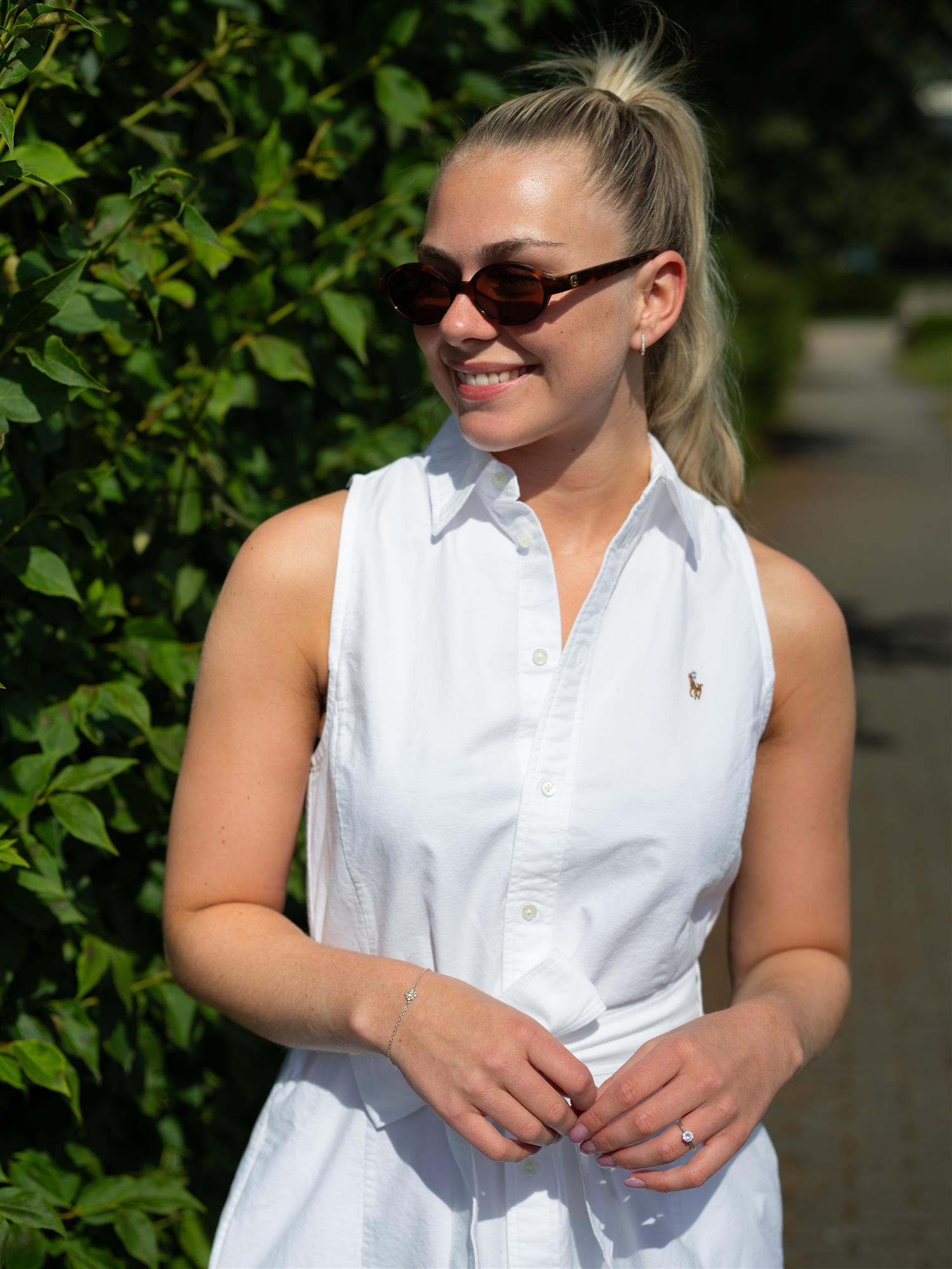 Woven Shirt Dress White