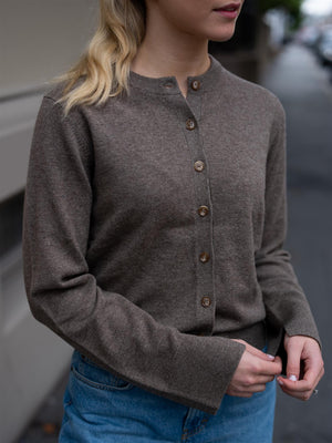 Christian Aks Diana Wool Cash Cardigan Cappucino