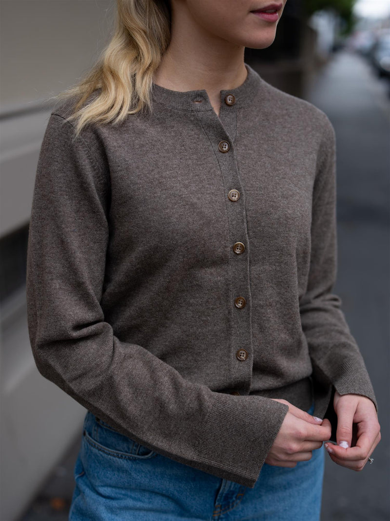 Christian Aks Diana Wool Cash Cardigan Cappucino