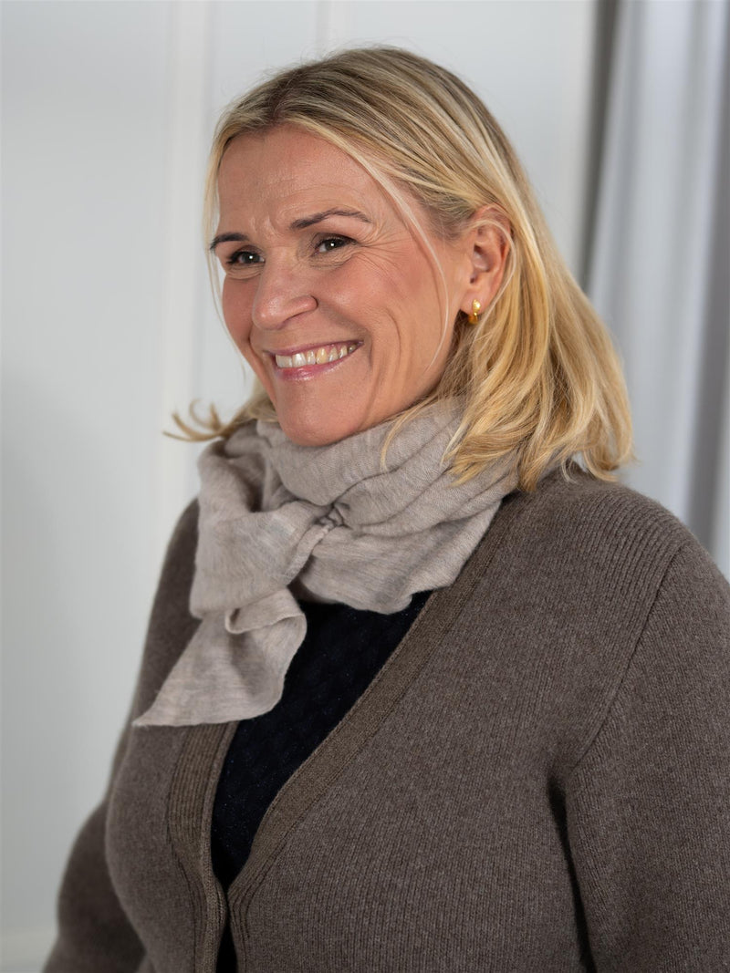 Natura Cashmere Cortina Luxury Scarf Light Beige