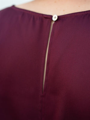 Stenströms Sanne Blouse Dark Red Short Sleeve