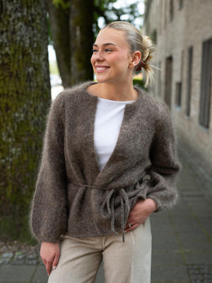 Ella&il Fredrikke Chunky Cardigan Brown