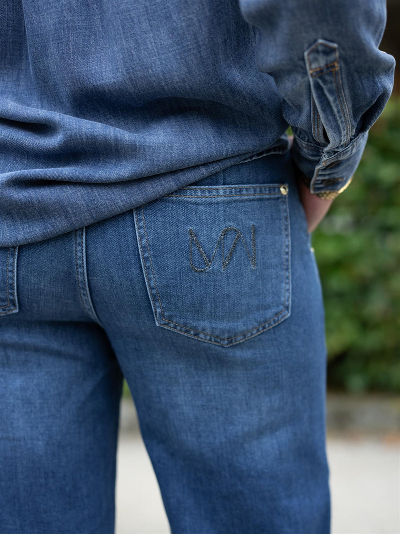 Mos Mosh Candia Peach Jeans Dark Blue