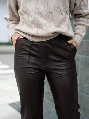 Dear Dharma Leather Pant Brown