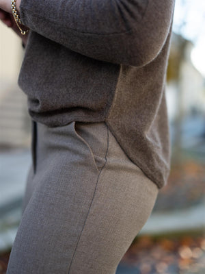 Davida Curved Turtleneck Cacao