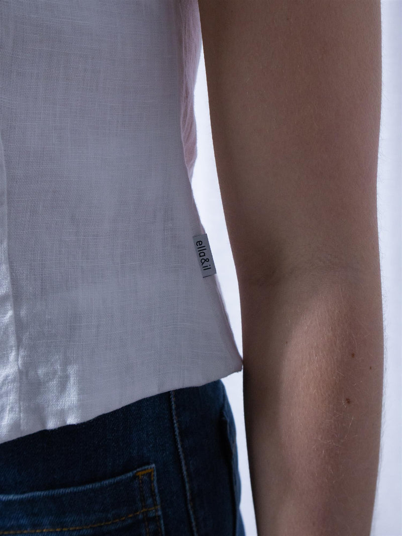 Ella&il Johanne linen Vest White