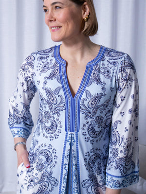 Hale Bob Amaia Midi Dress Blue