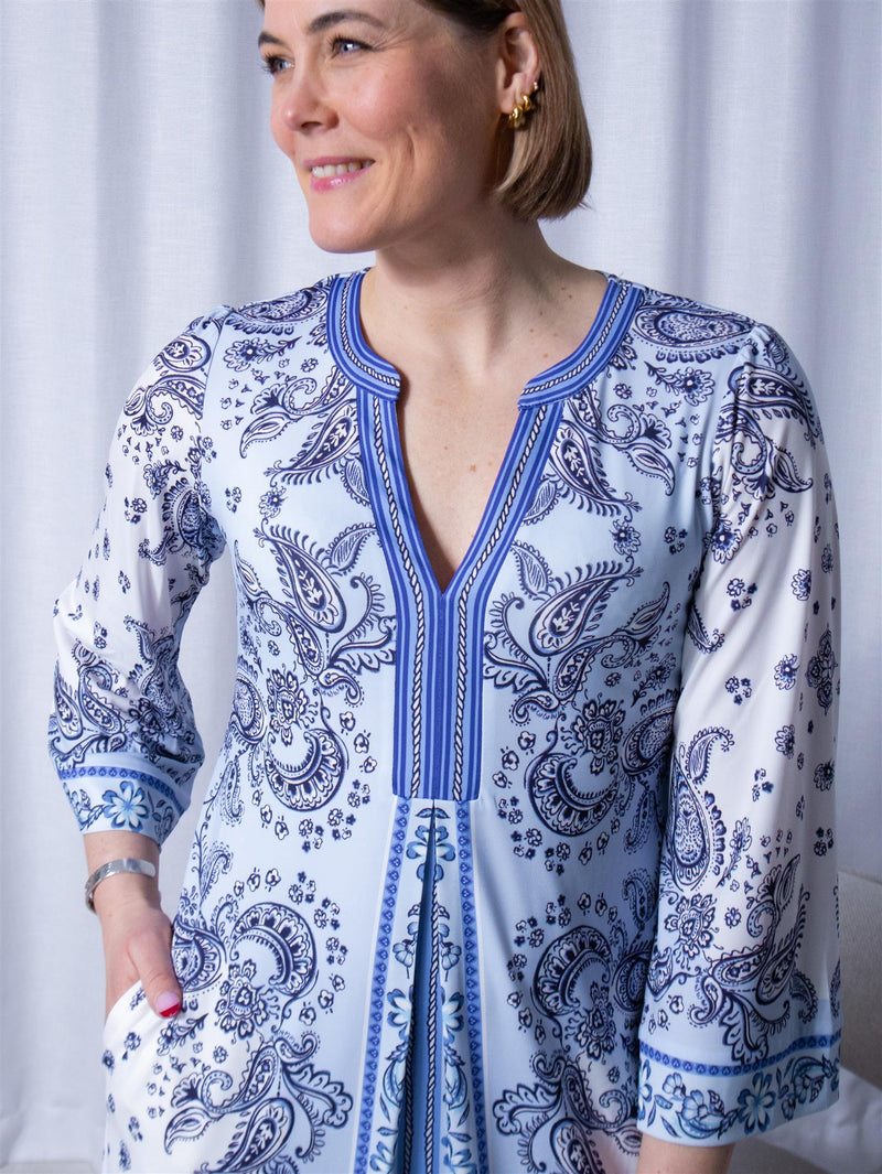 Hale Bob Amaia Midi Dress Blue