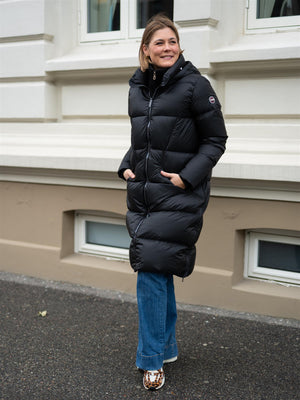 Colmar Long Quilted Jacket With Detacheable Hood