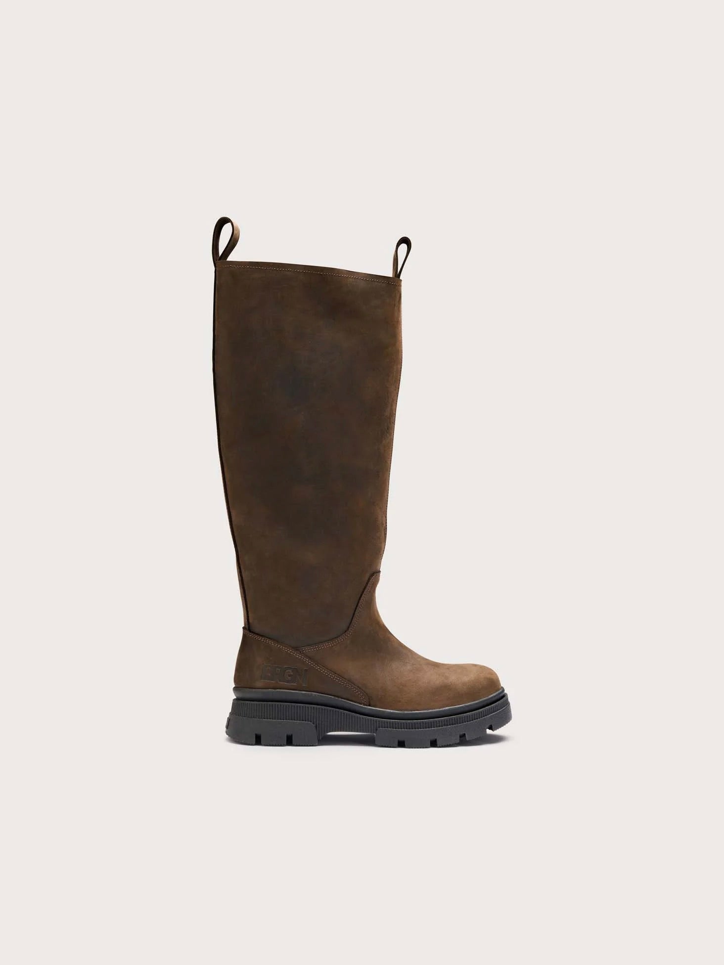 High Leather Boots Brown