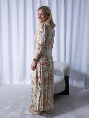 Riccovero Sorrento Dress Cream Orange Sunset
