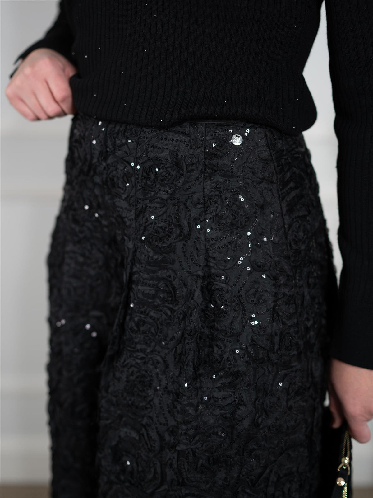 MMReya Sequins Skirt Black