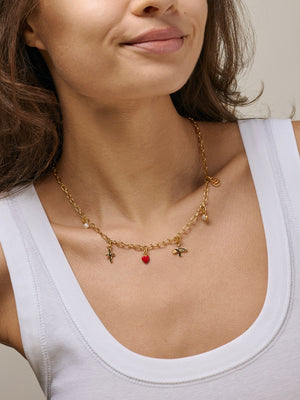 Enamel Medium Charm Necklace