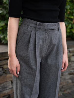 Camilla Pihl Ava Flannel Trouser Grey Melange