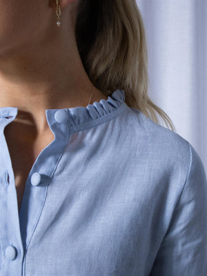 Ella&il Clarion Linen Shirt Kentucky Blue