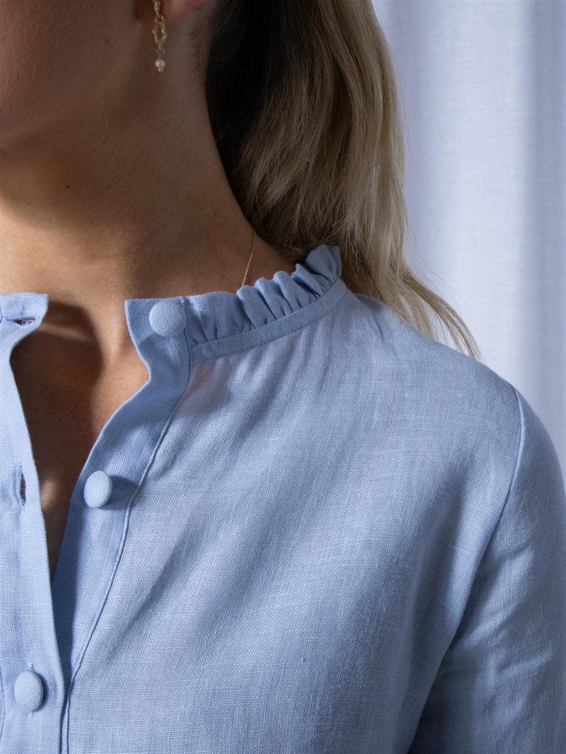 Ella&il Clarion Linen Shirt Kentucky Blue