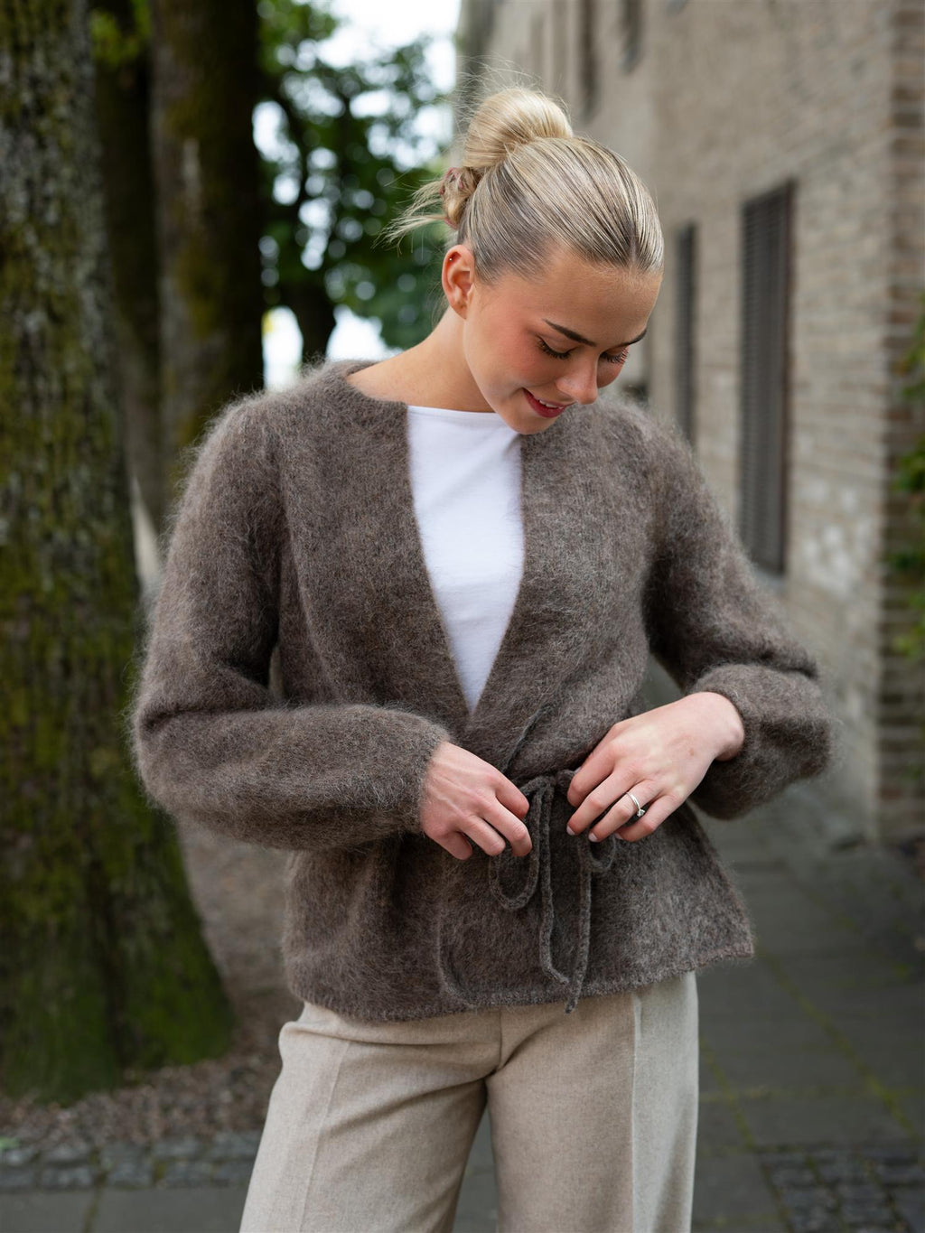 Ella&il Fredrikke Chunky Cardigan Brown