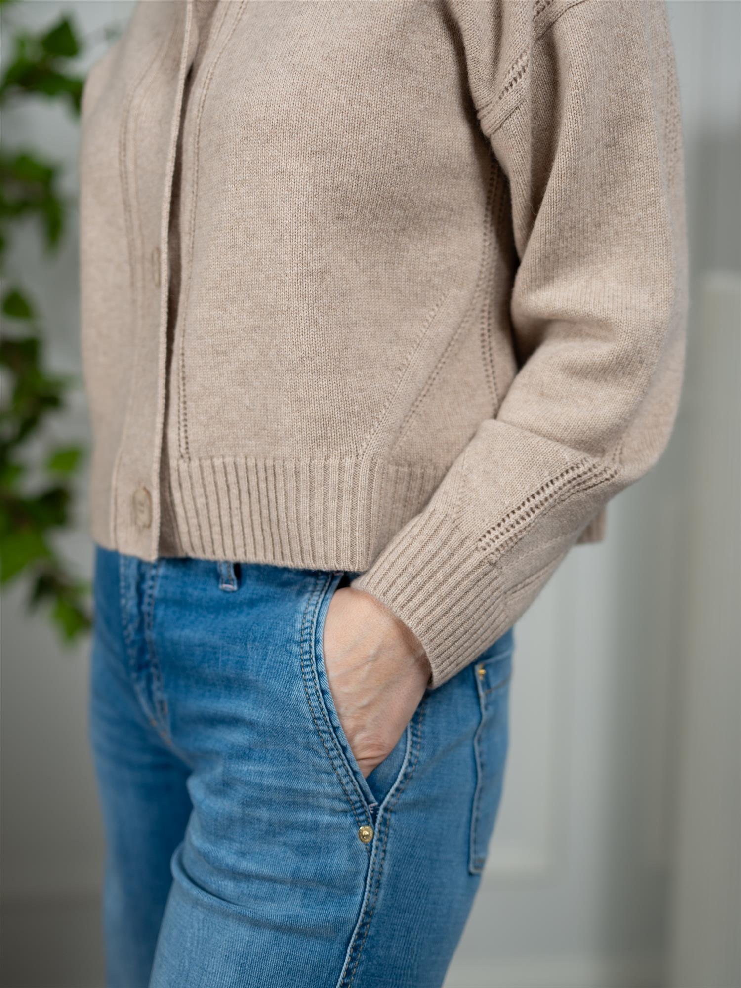 Dear Dharma Estas Cardigan Beige Melange