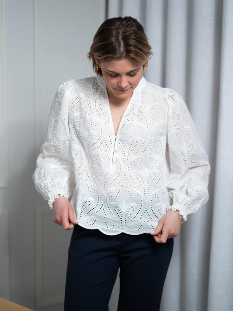 Mos Mosh Tazzin Caza Blouse White