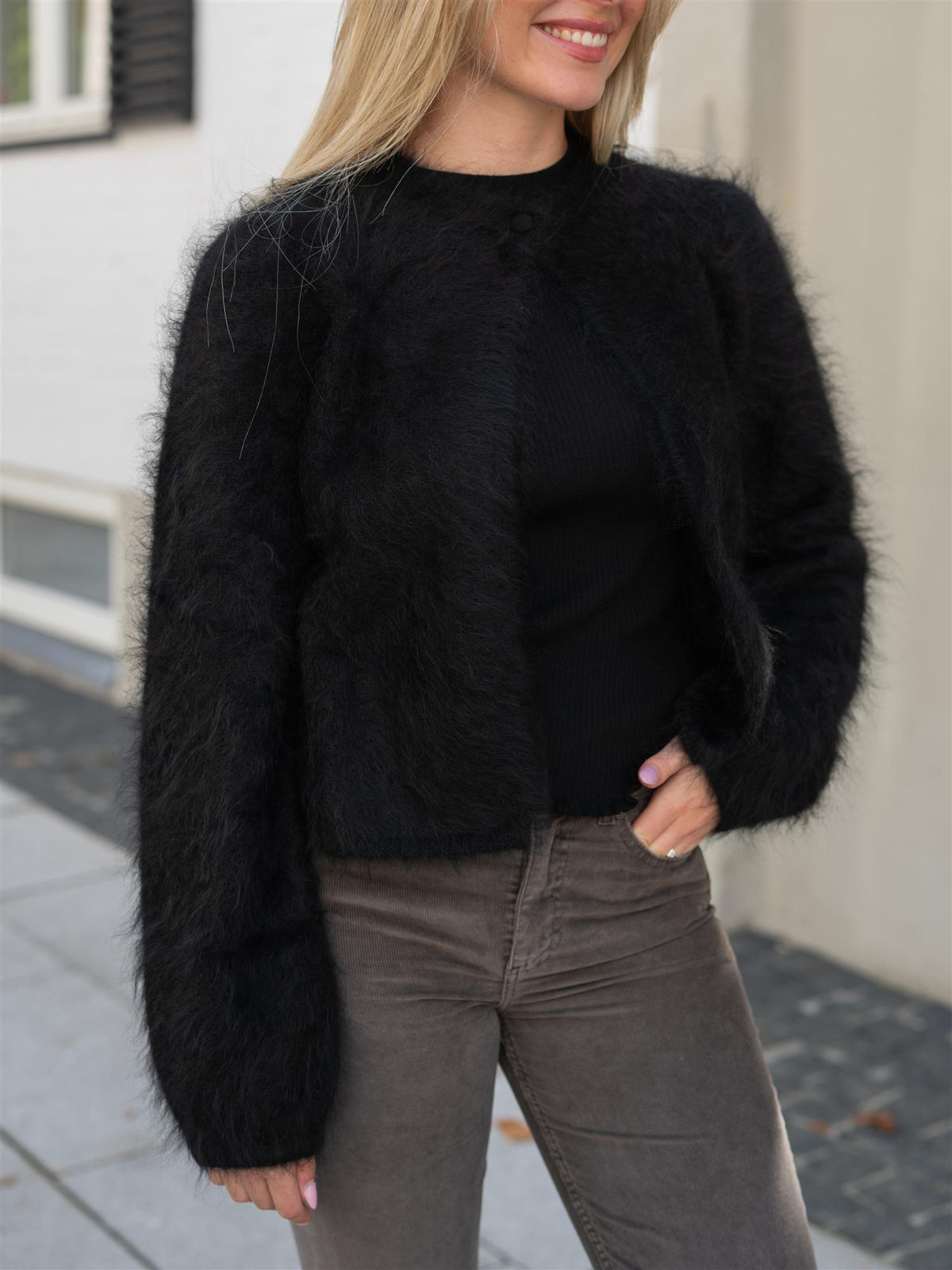 Amelia Chunky Cardigan Black