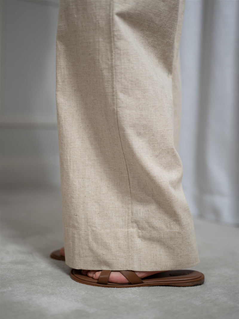 Christian Aks Luna Linen Trouser Sand