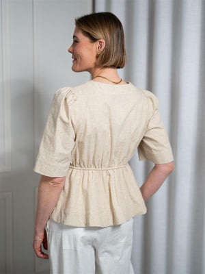Christian Aks Monic Linen Top Sand