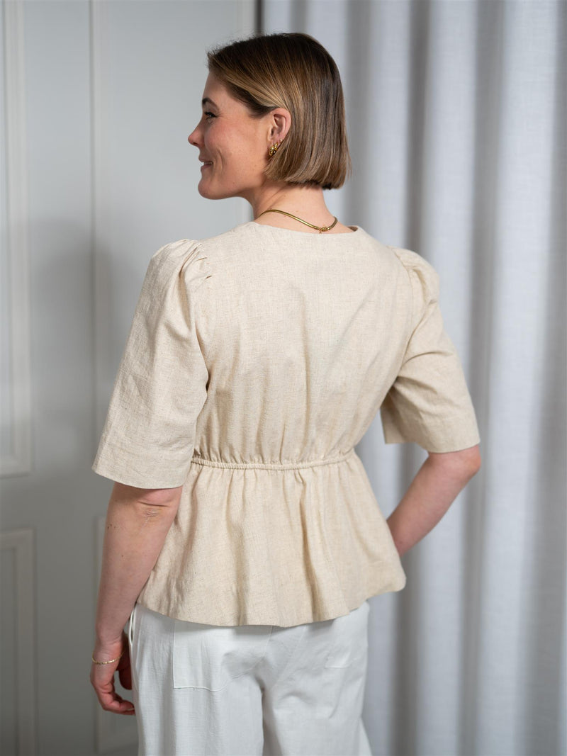 Christian Aks Monic Linen Top Sand