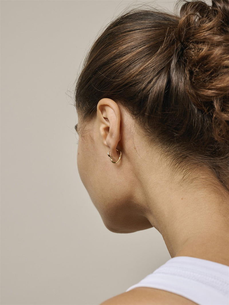 Enamel Organic Heart Small Hoops
