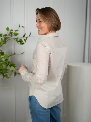 Mos Mosh MMMattie Flip Stripe Shirt Safari