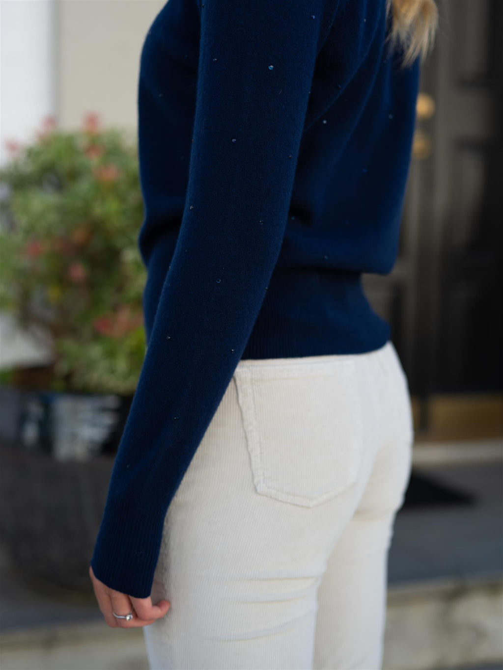 Fabienne Chapot Lidi Rhinestone Pullover After Midnight Blue