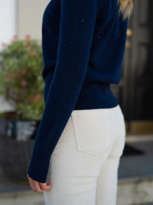 Fabienne Chapot Lidi Rhinestone Pullover After Midnight Blue
