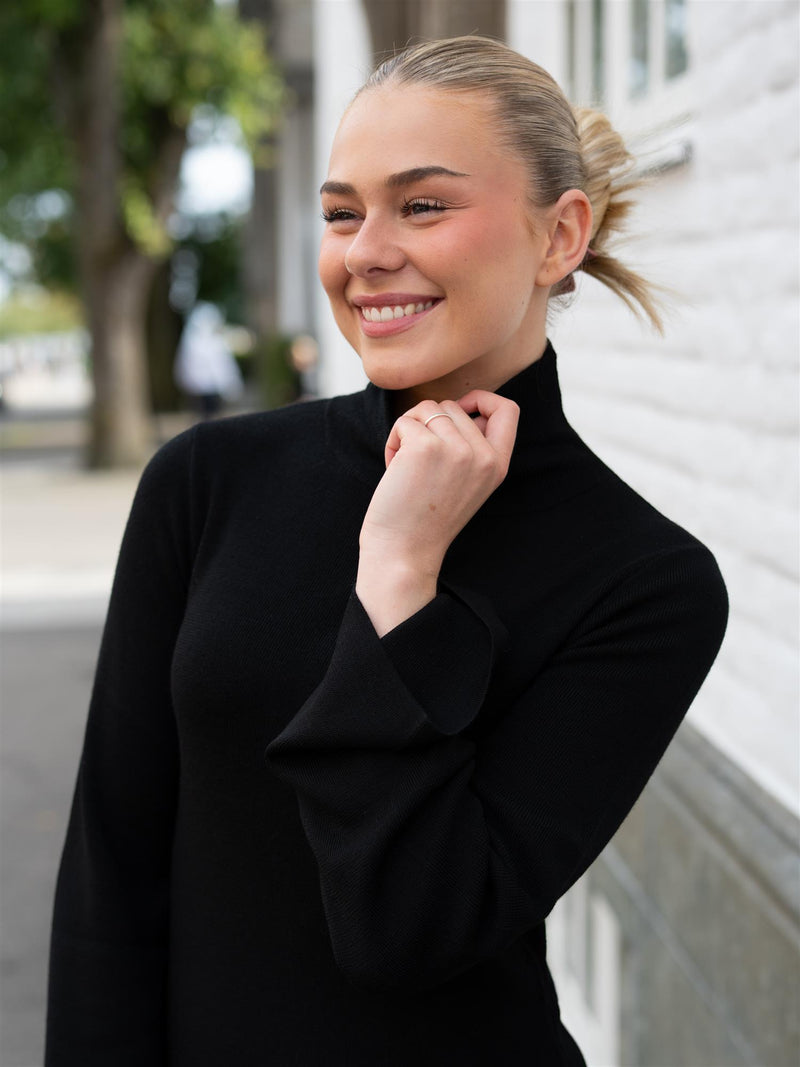 Ella&il Melina Merino Dress Black
