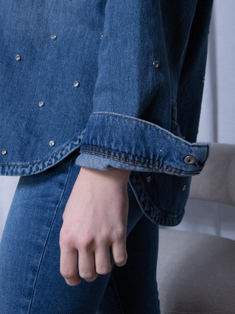 Mos Mosh Emme Marine Shirt Mid Blue