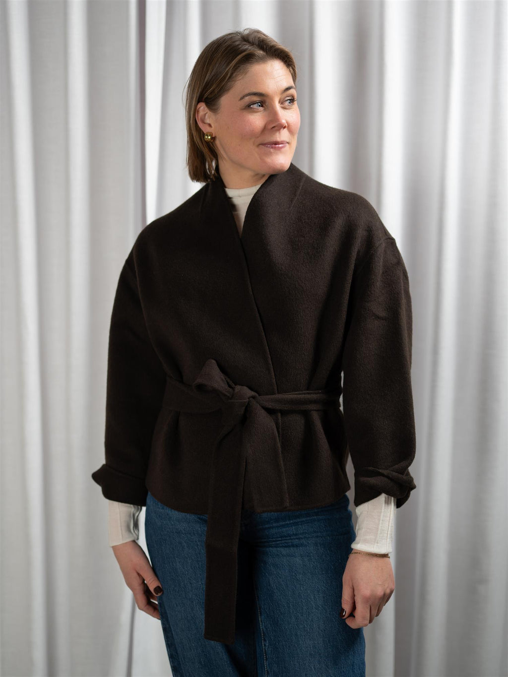 ONE and OTHER Greta Wool Jacket Espresso