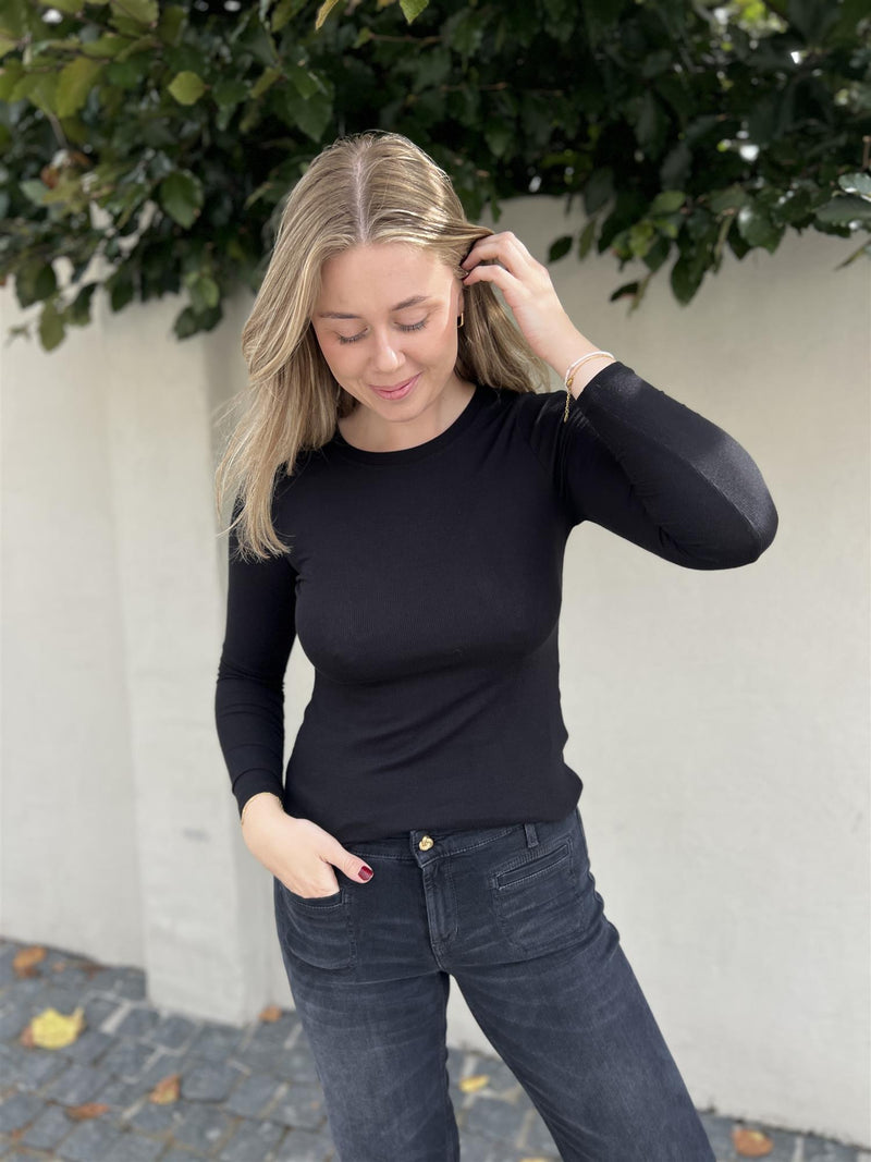 Ella&il Riva Rib longsleeve Black