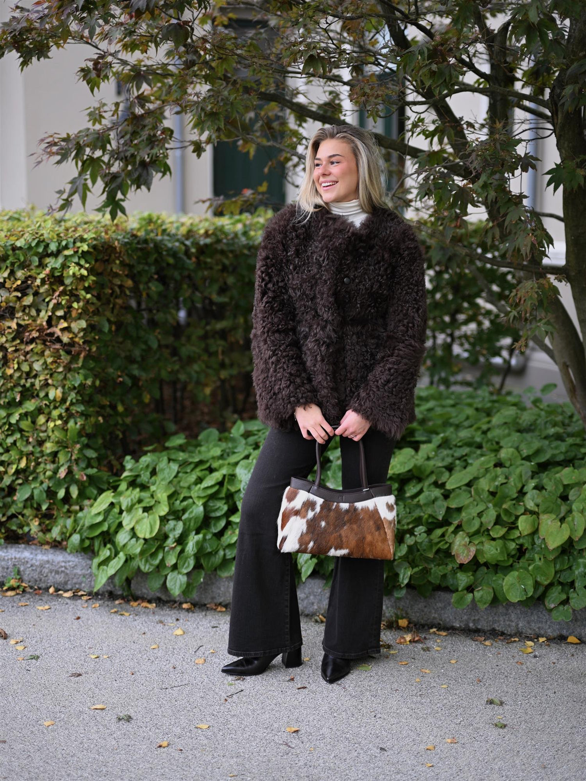 Camilla Pihl Freya Shearling Jacket Dark Brown