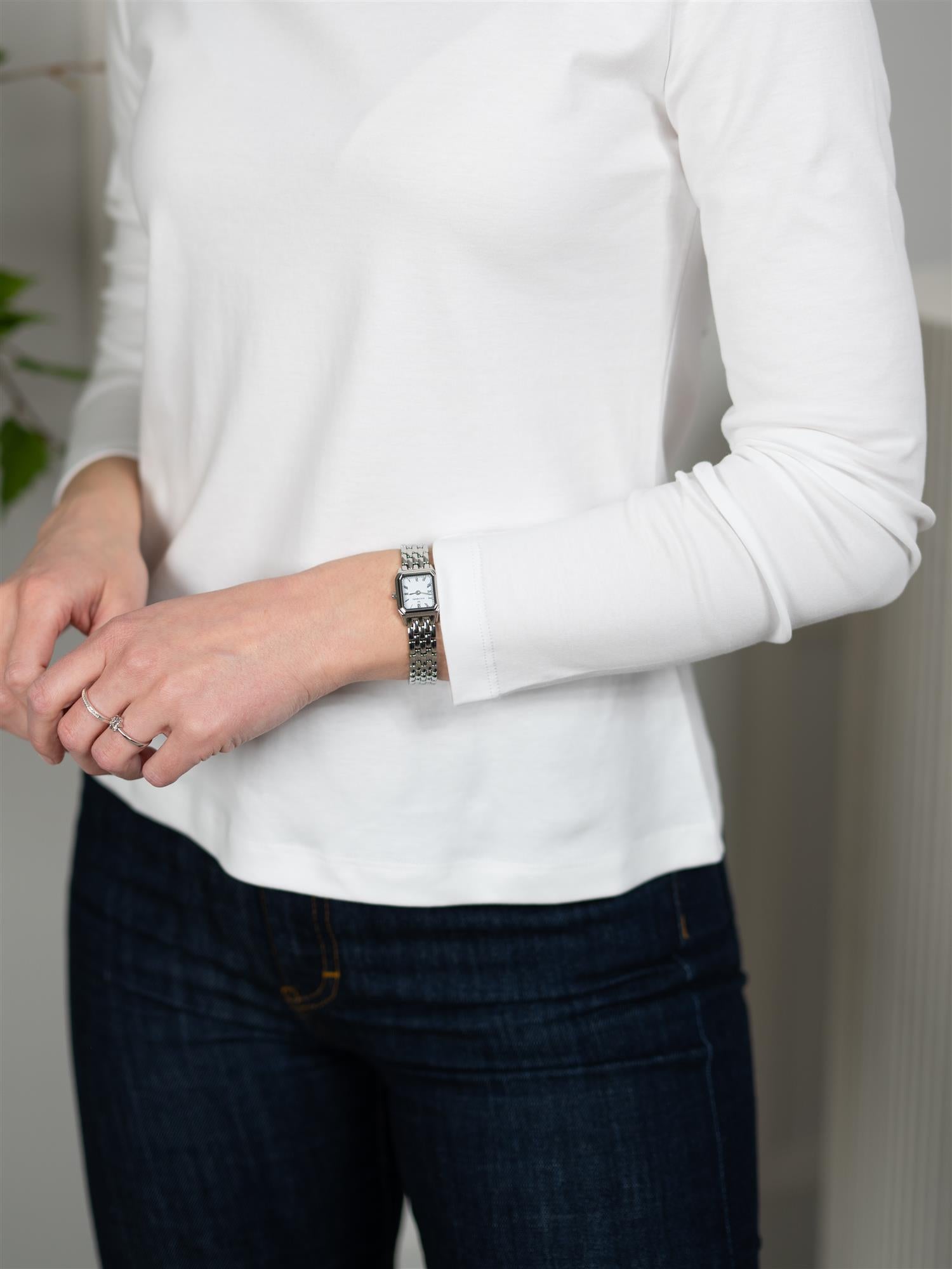 Violet Longsleeve White Cotton