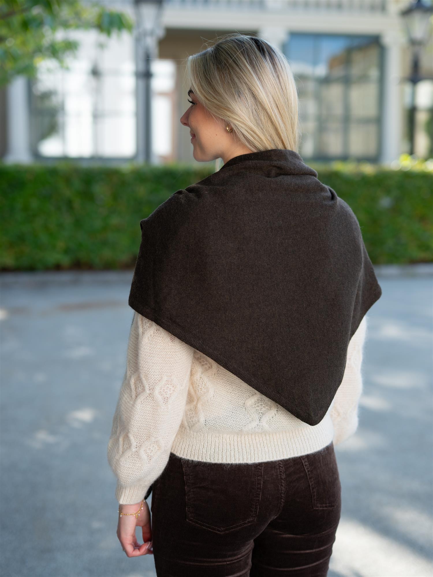 Mira Wool Cash Scarf Espresso