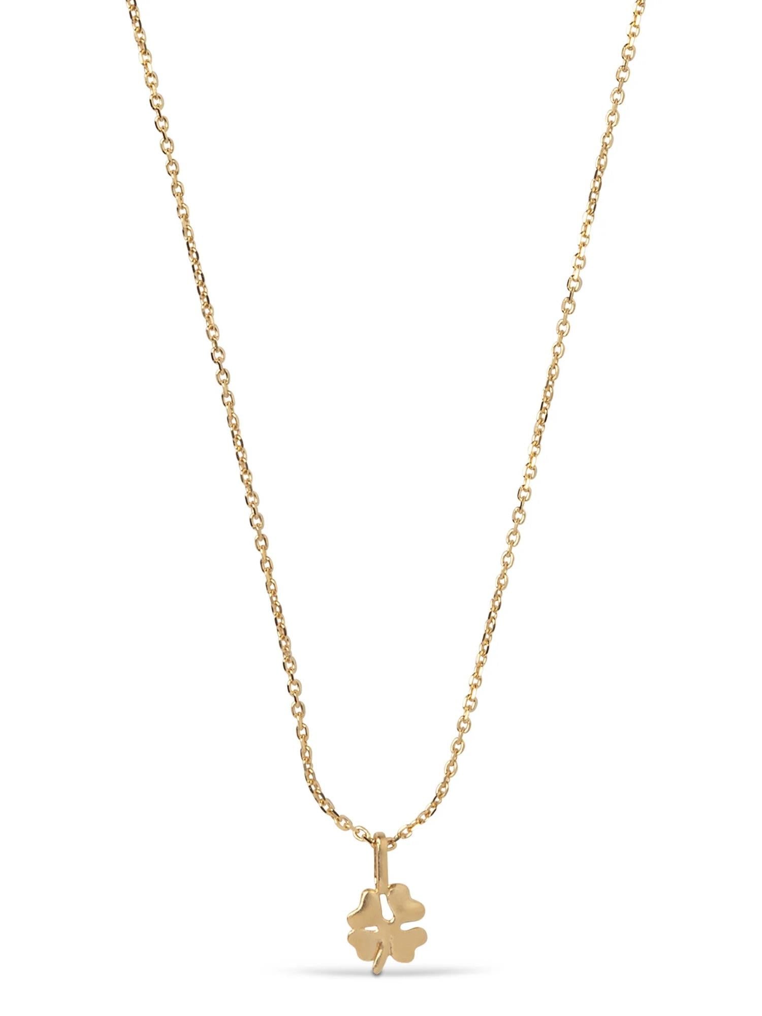 Enamel Necklace Four-Leaf Clover